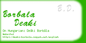 borbala deaki business card