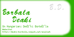 borbala deaki business card